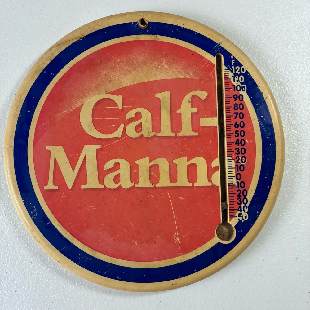 Vintage Calf-Manna Advertising Thermometer Morco No‎ 365 Made in USA 8 Inch